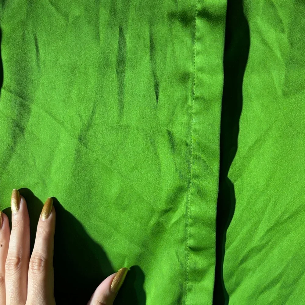 A New Day Bright Green Long Sleeve Button Down Shirt - Picture 9 of 9